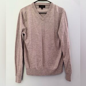 Banana Republic Merino Wool Mens Size Medium V-Neck Pullover Classiccore Gray
